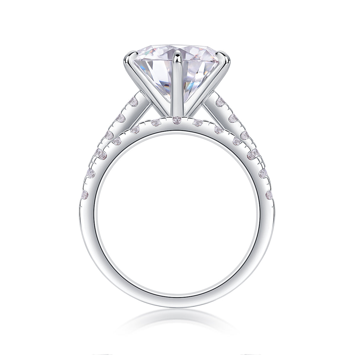 Cluster Moissanite Statement Ring in S925 Sterling Silver