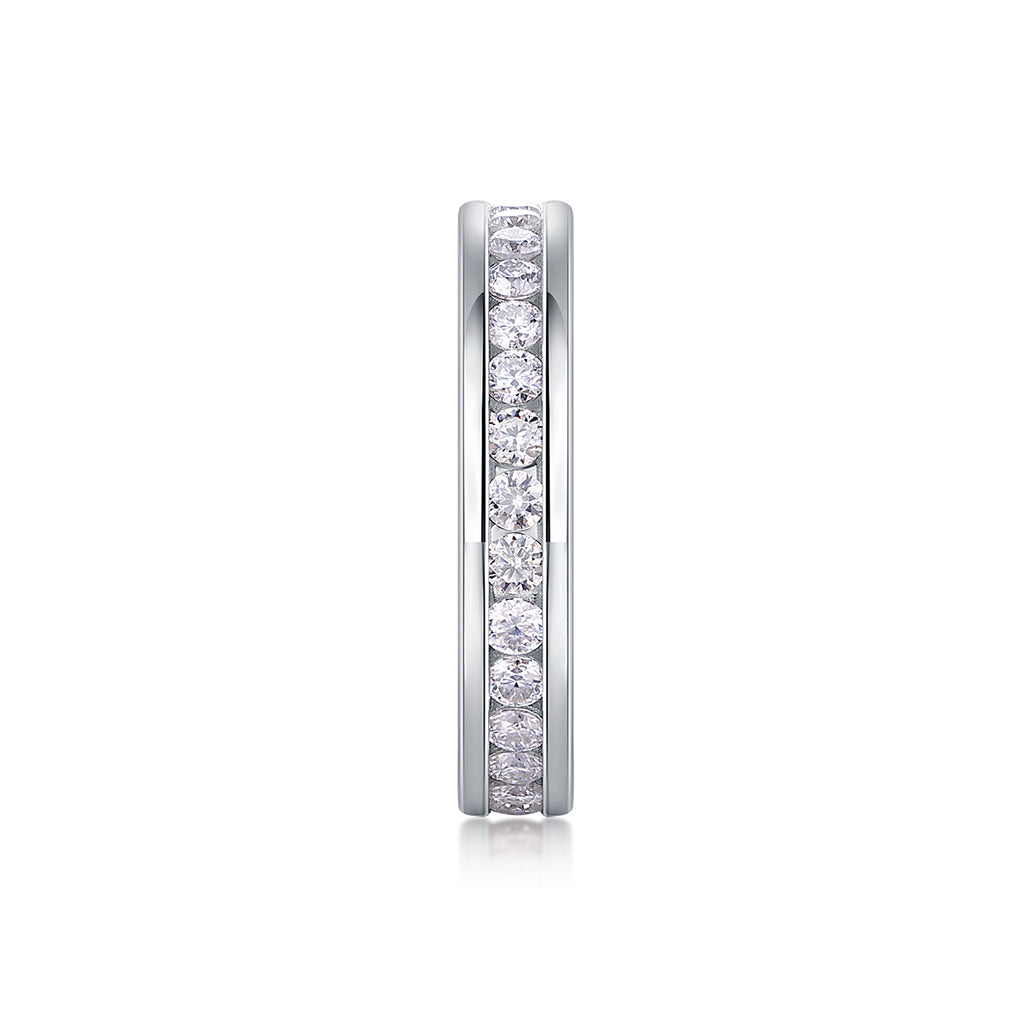 Moissanite Eternity Band - S925 Sterling Silver