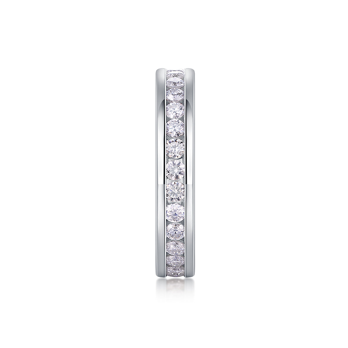 Moissanite Eternity Band - S925 Sterling Silver