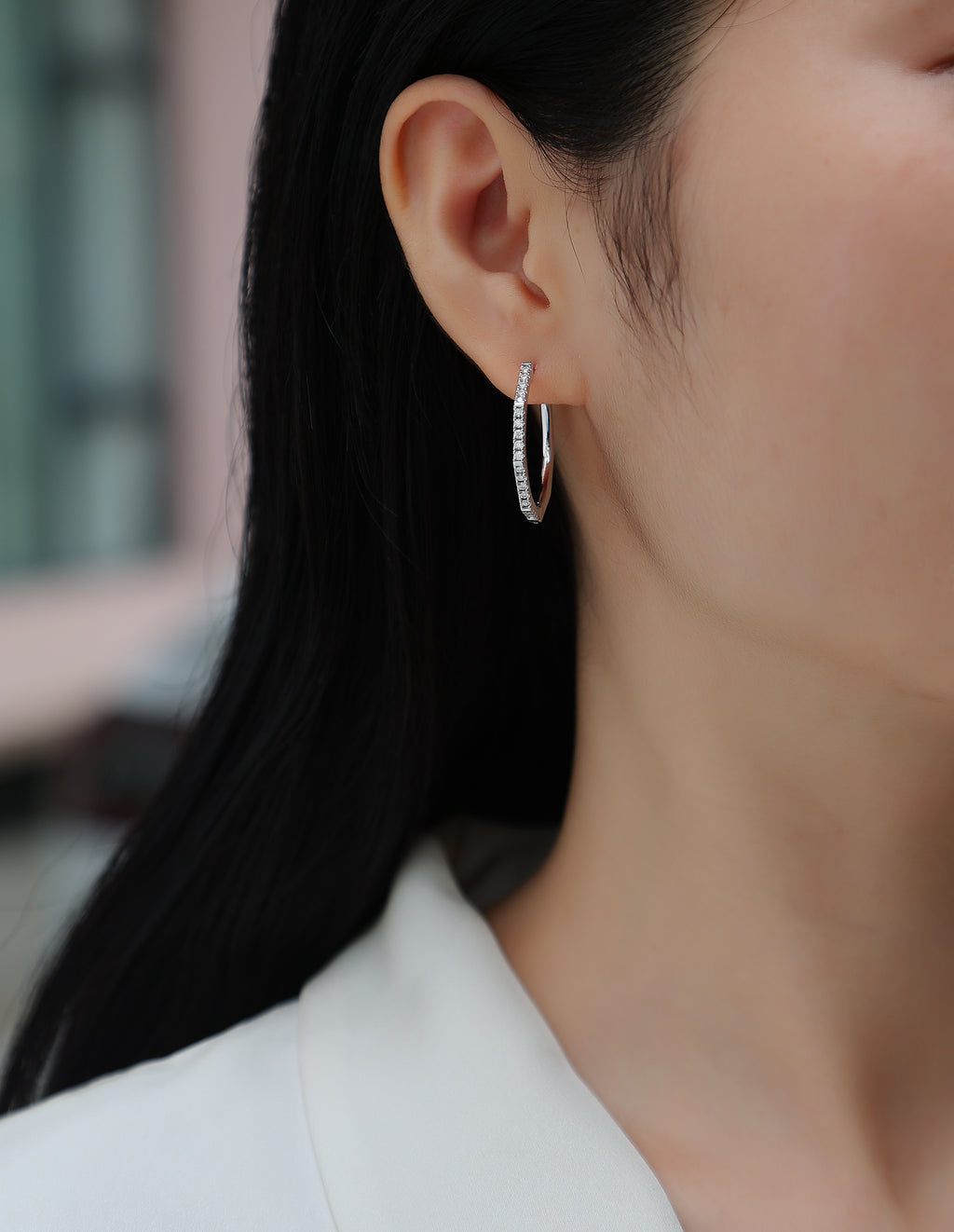 Moissanite Star Stud Earrings in S925 Sterling Silver