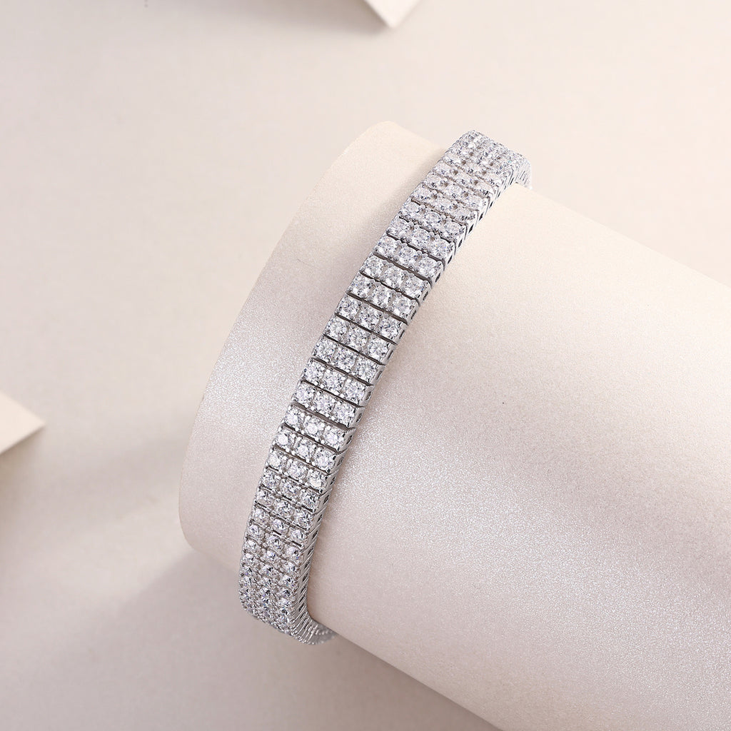 Moissanite Sterling Silver Tennis Bracelet