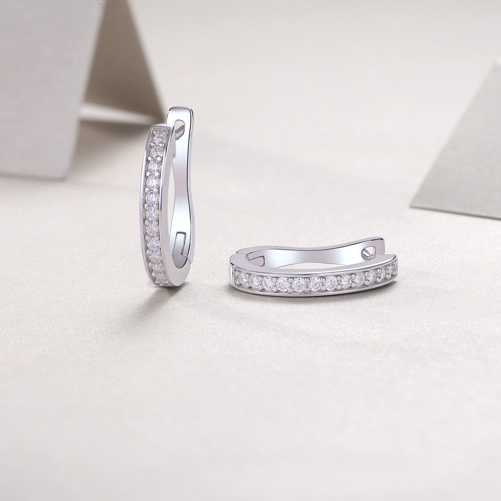 Moissanite Dew Drop Stud Earrings in S925 Sterling Silver