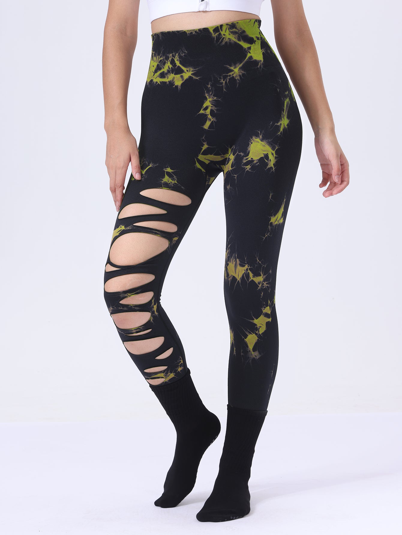 High-Waisted Butt Lift Leggings - Tummy Control Tie Dye Yoga Pants