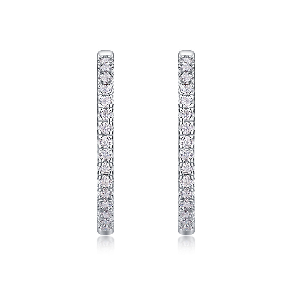 Lunar Glow Moissanite Pendant Necklace – S925 Sterling Silver, Platinum-Plated, Chain Included