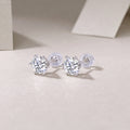 Six-Prong Moissanite Stud Earrings in S925 Sterling Silver — 1 Carat
