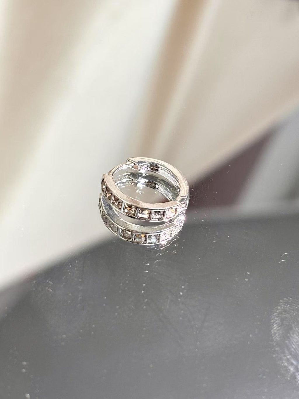 Moissanite Hoop Earrings