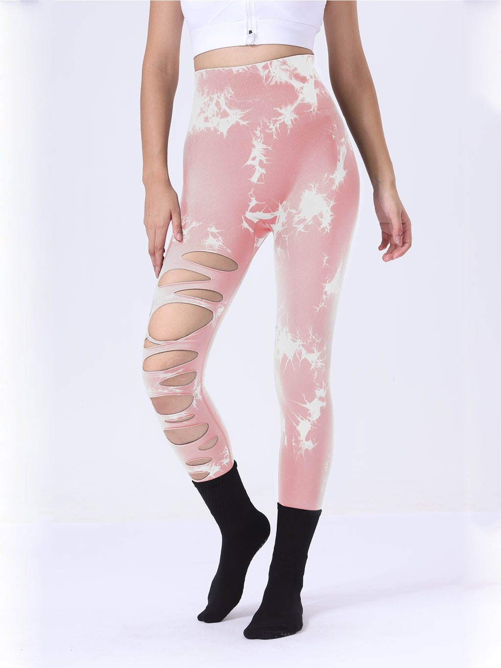 High-Waisted Butt Lift Leggings - Tummy Control Tie Dye Yoga Pants