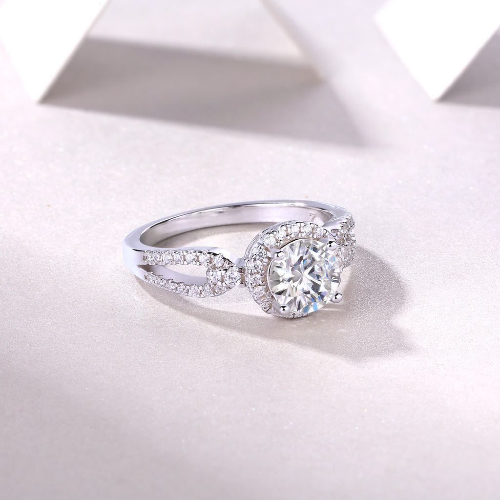 1 Carat Moissanite Ring - S925 Sterling Silver