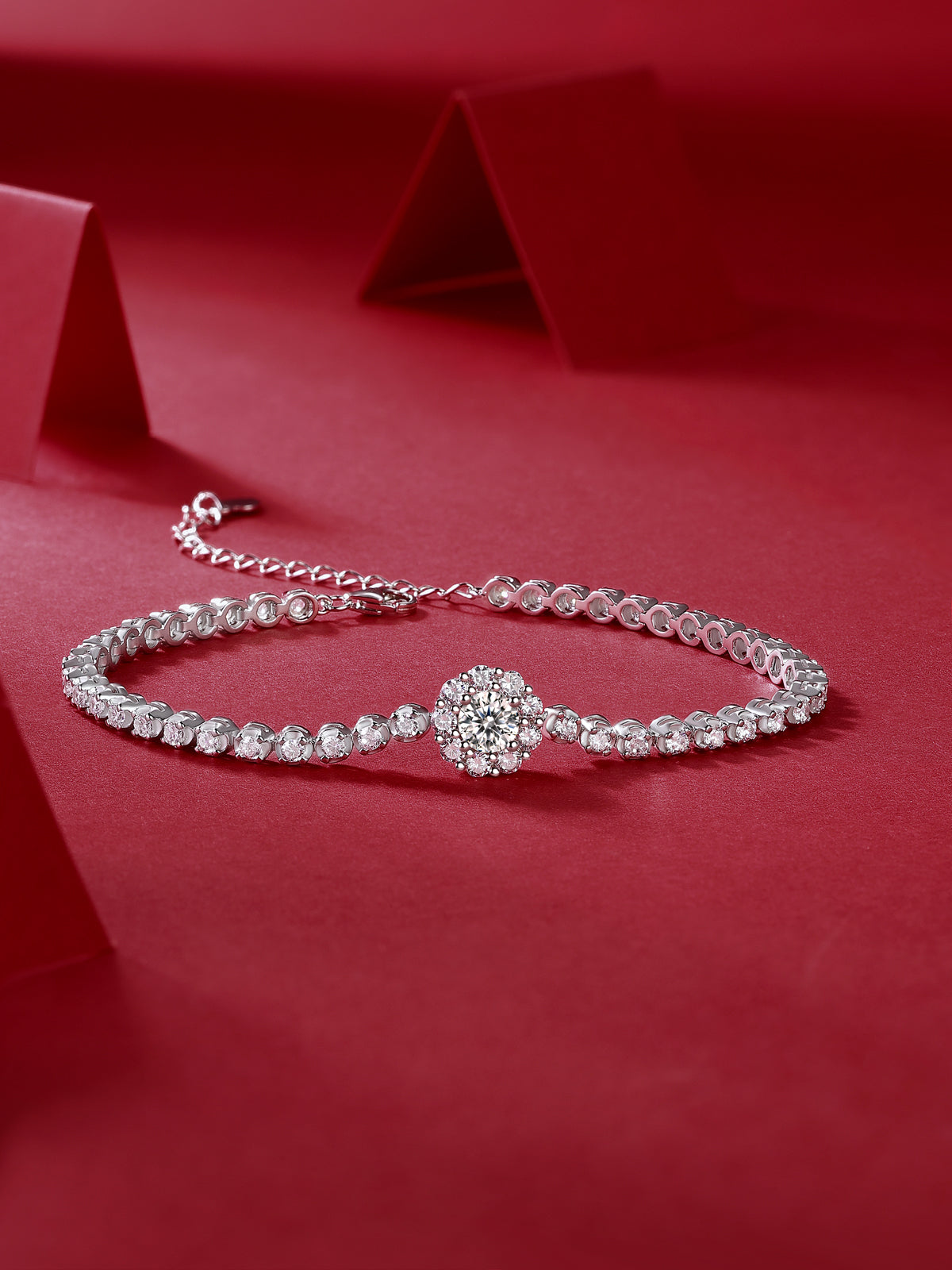 Moissanite Bracelet - 925 Sterling Silver (0.5 Carat)