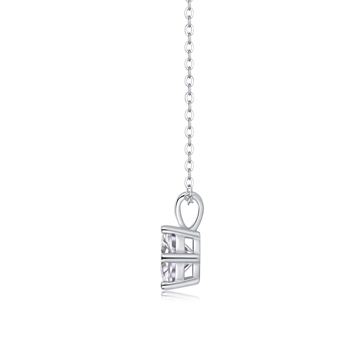 Romantic Mark 2-Carat Moissanite Pendant Necklace – S925 Sterling Silver