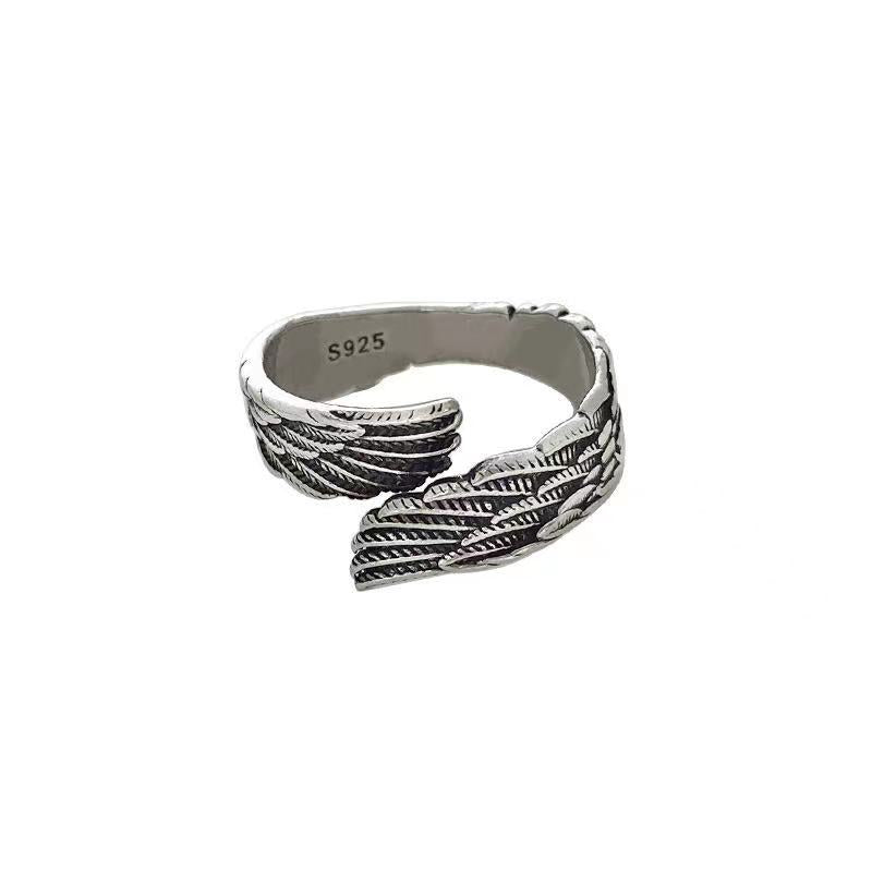 Silver Angel Wings Ring