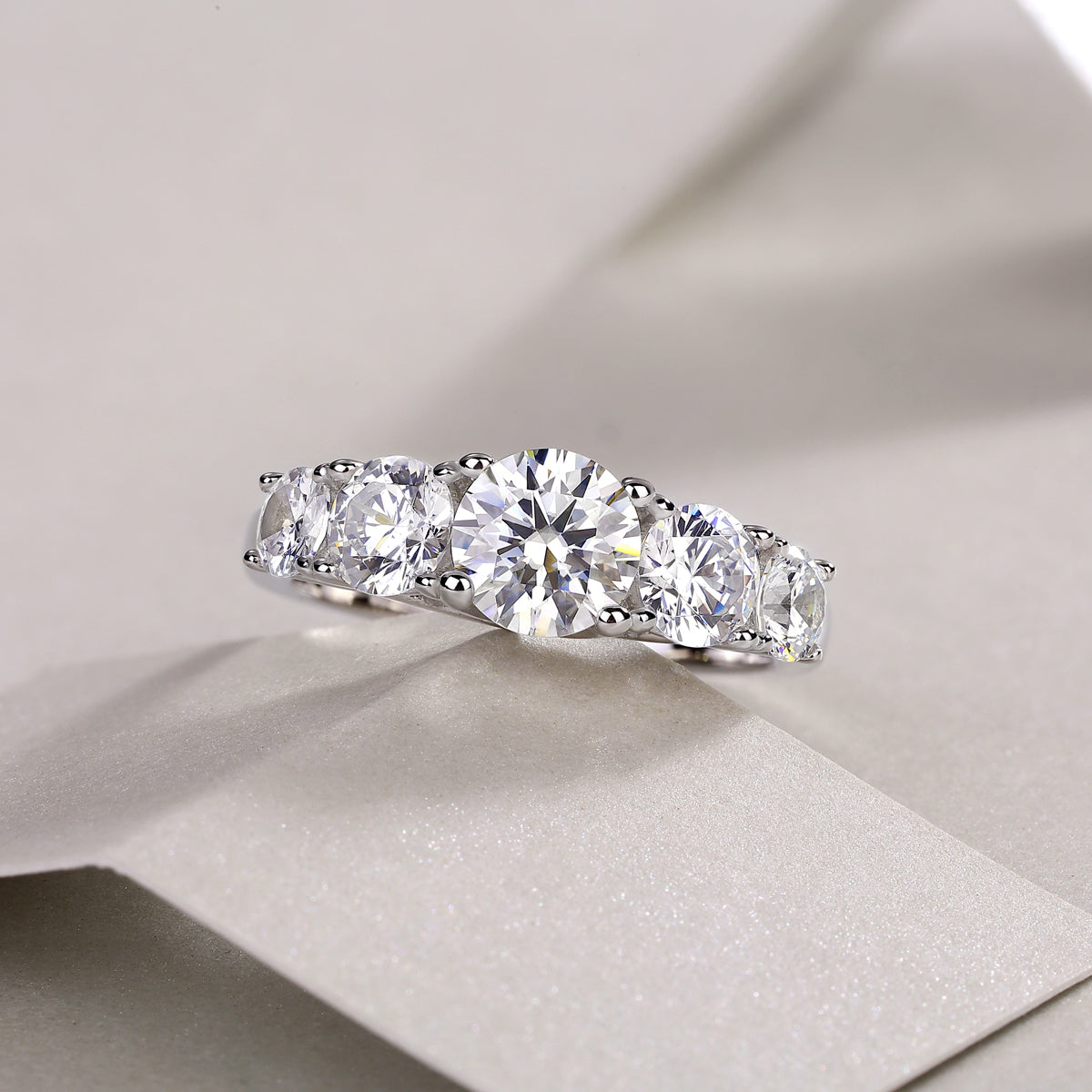 Full Pavé Moissanite Cocktail Ring in S925 Sterling Silver