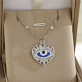 Evil Eye Sun Enamel Pendant Necklace