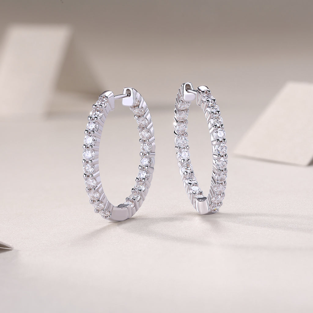 Moissanite Stud Earrings - S925 Sterling Silver