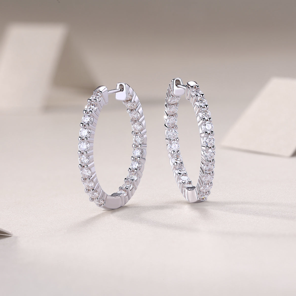 Moissanite Stud Earrings - S925 Sterling Silver