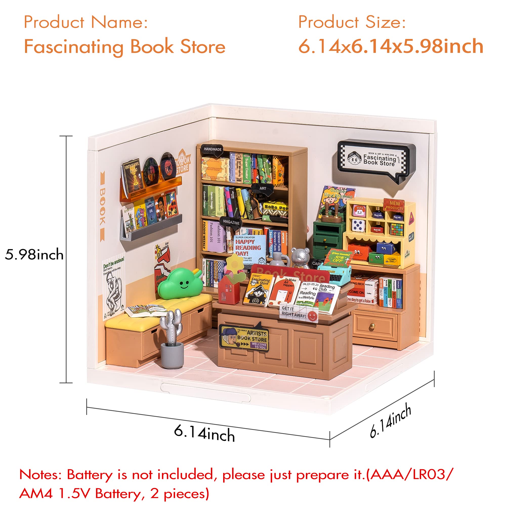 Rolife Super Creator - DIY Miniature Dollhouse Building Kit with LED Lights