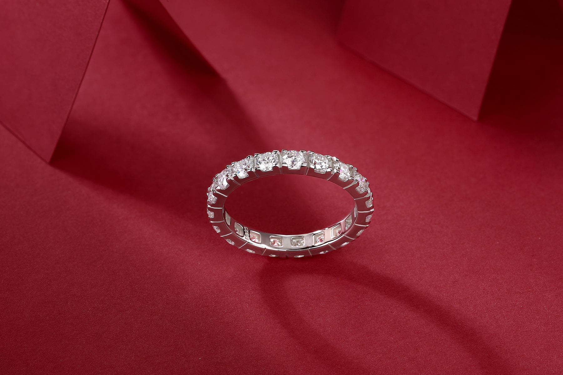 Moissanite Starry Sky Sterling Silver Ring
