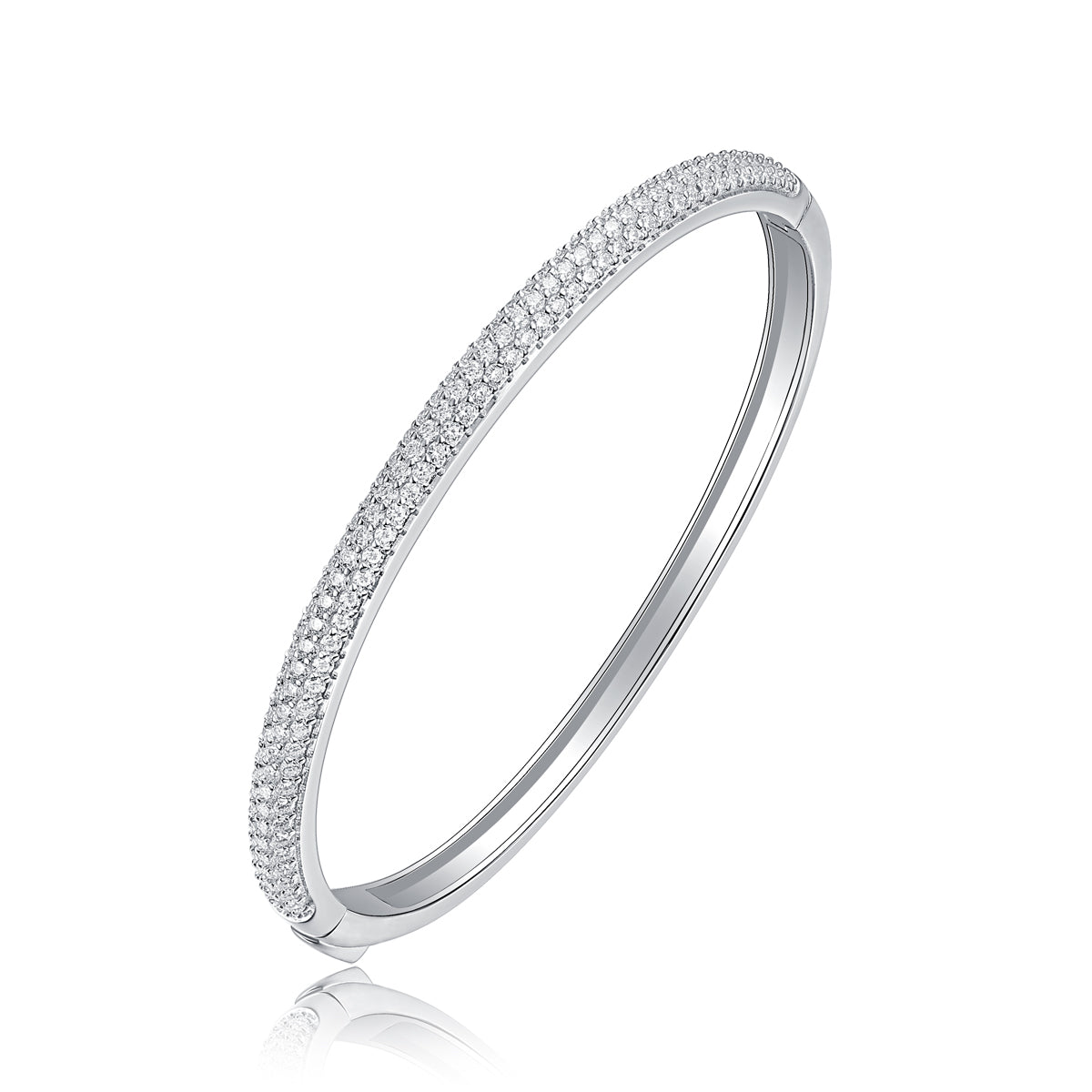 Moissanite Sterling Silver Bracelet - Luxury Tennis Style