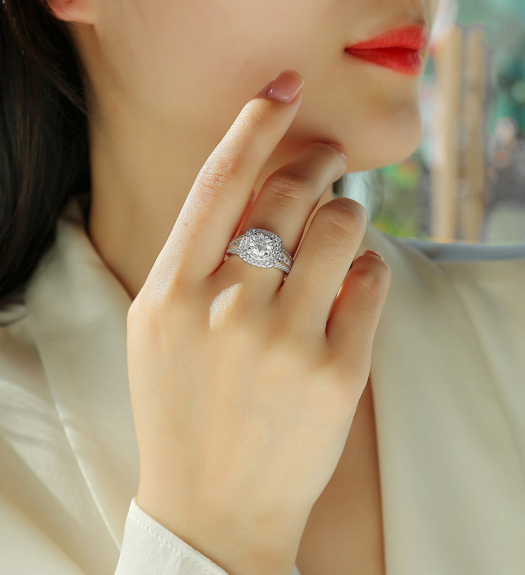 1 Carat Moissanite Crown Ring - S925 Sterling Silver