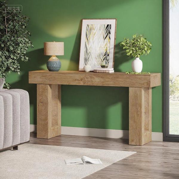 63" Farmhouse Console Table - Rustic Entryway & Sofa Table