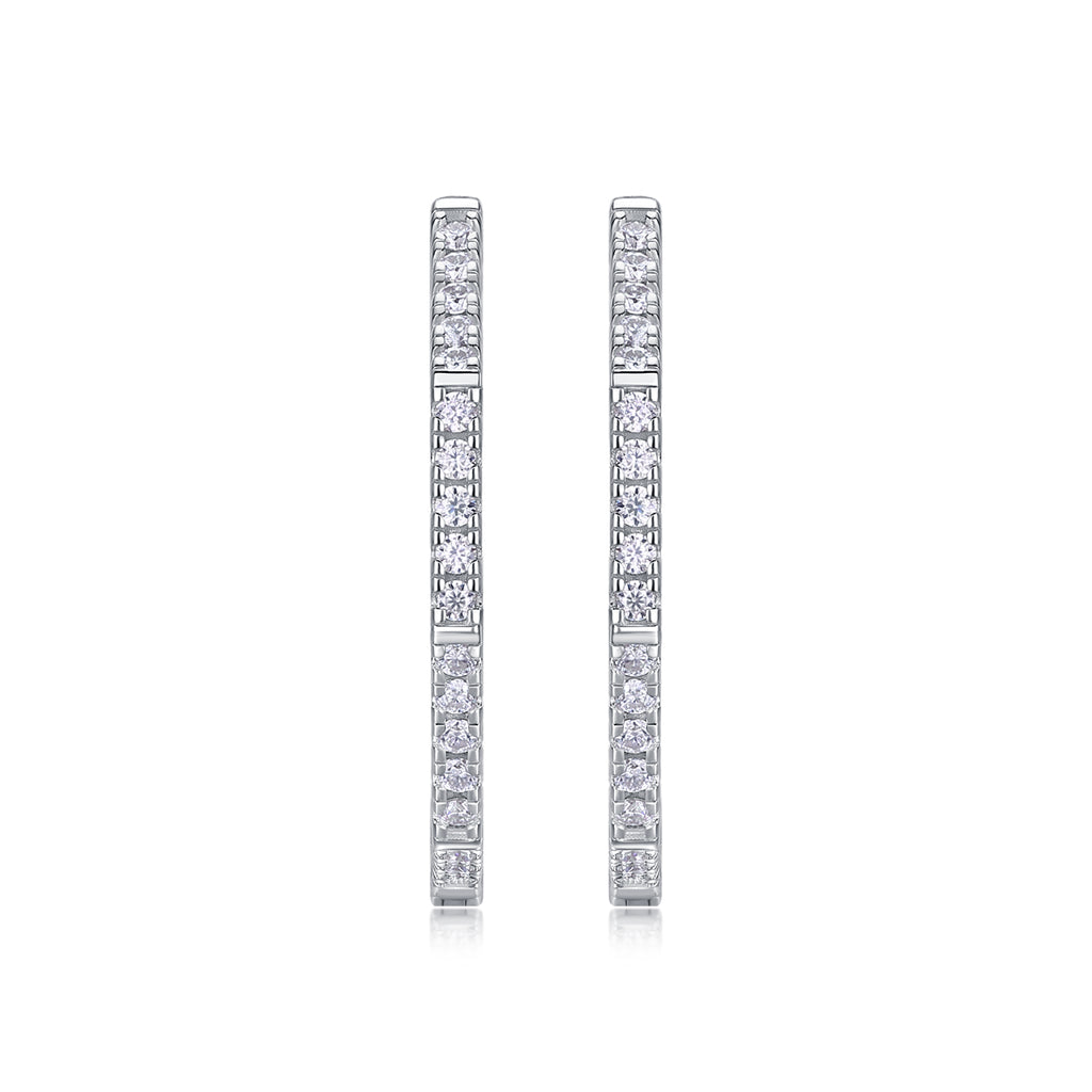 Moissanite Star Stud Earrings in S925 Sterling Silver