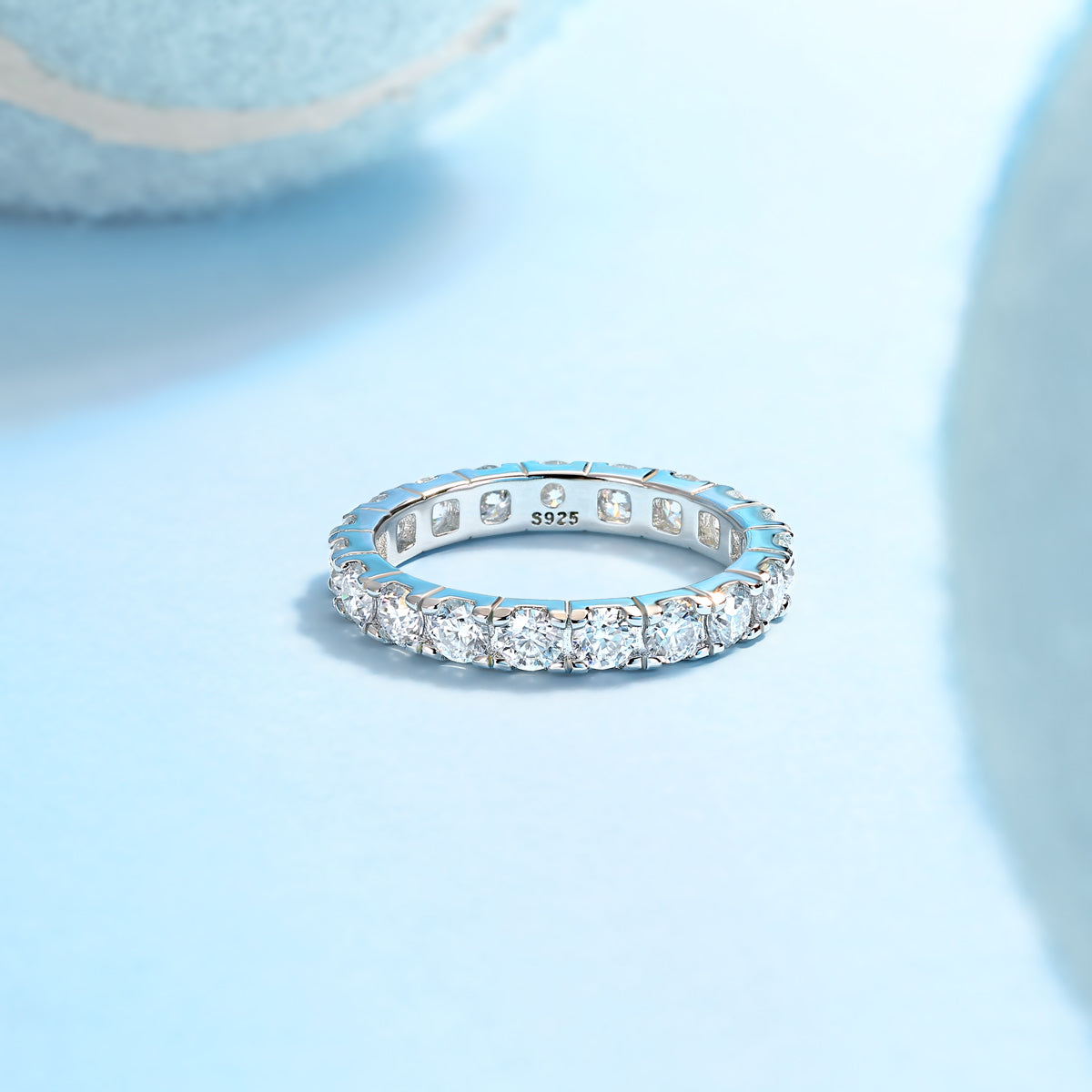 Moissanite Starry Sky Sterling Silver Ring