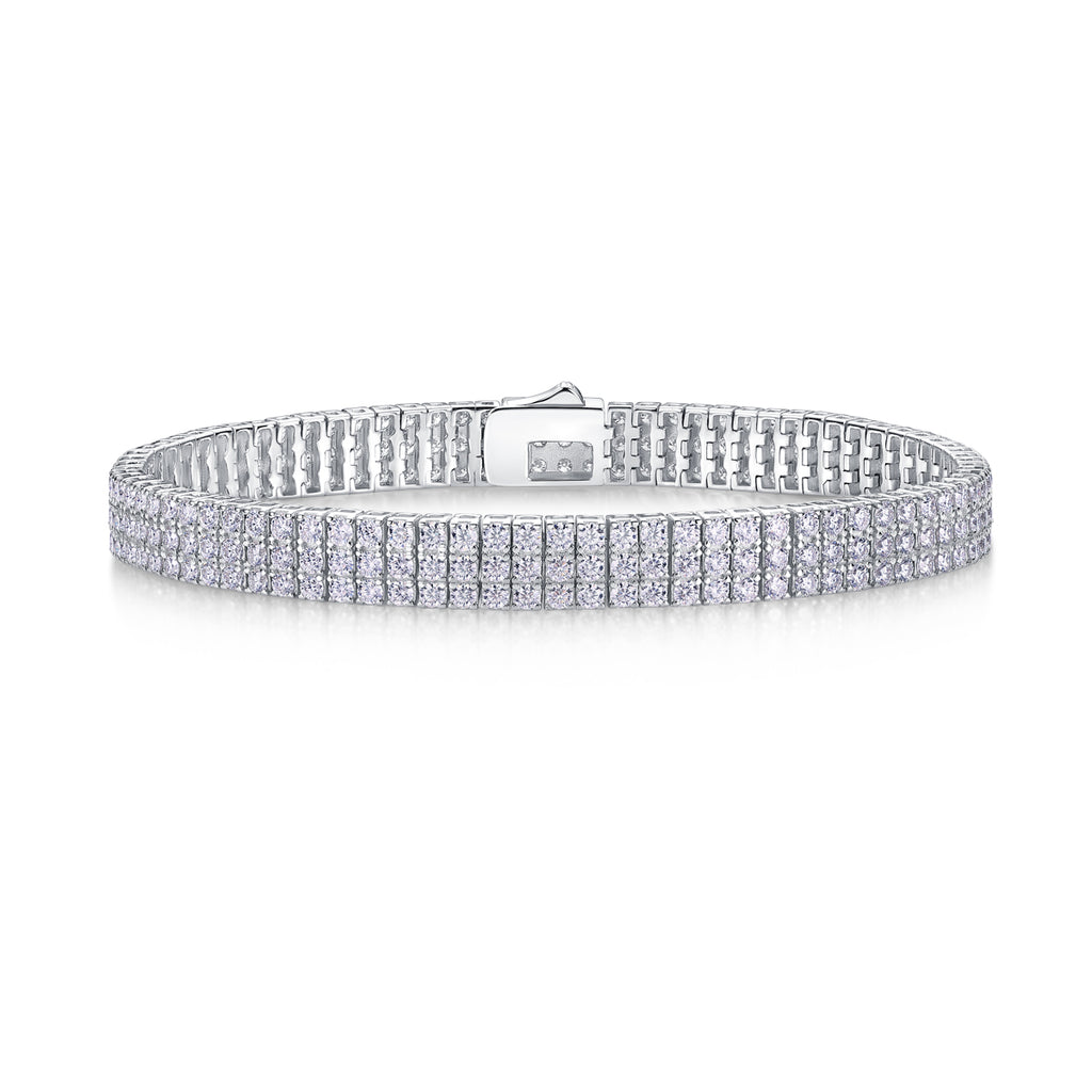 Moissanite Sterling Silver Tennis Bracelet