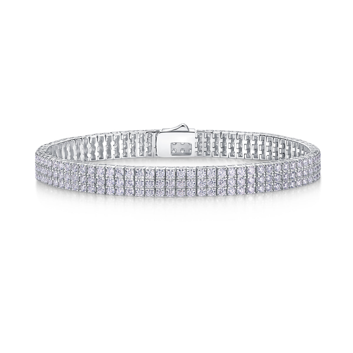Moissanite Sterling Silver Tennis Bracelet