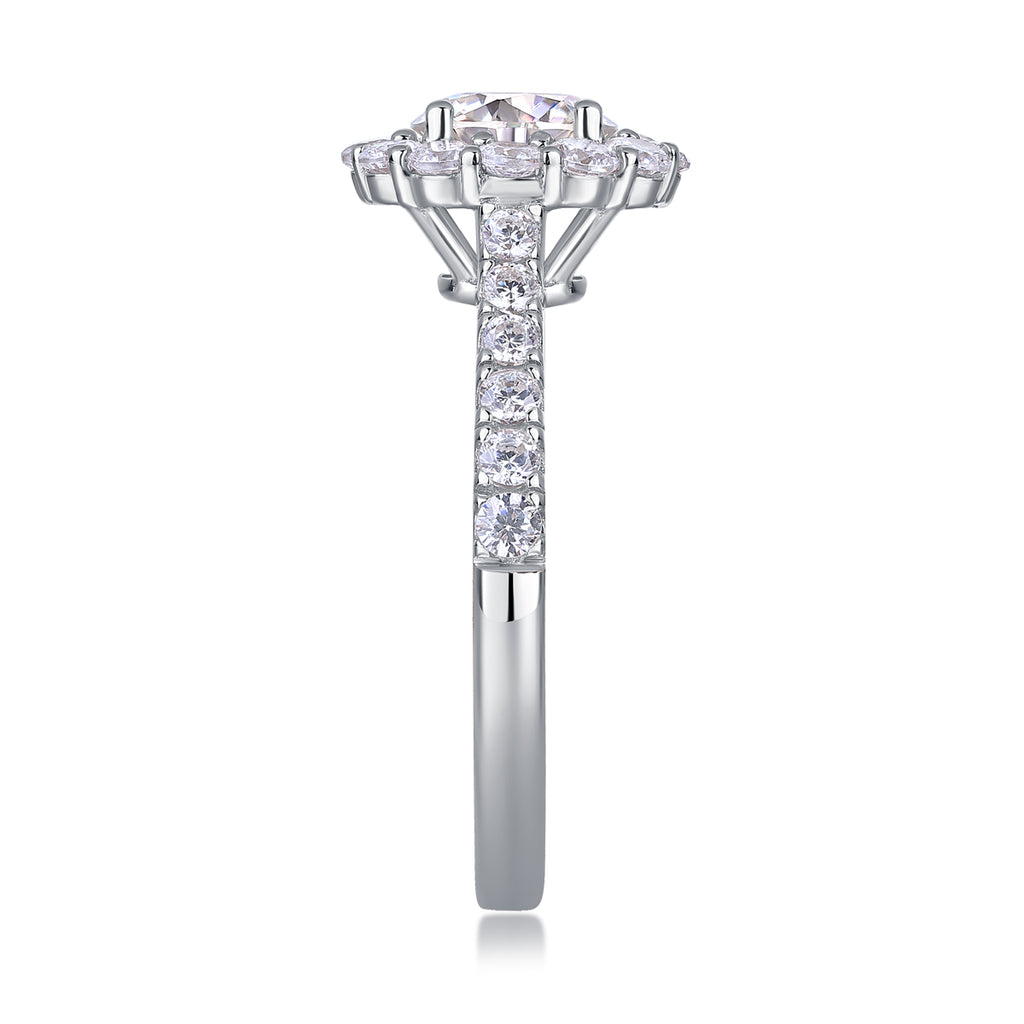 1-Carat Moissanite Wedding Ring – S925 Sterling Silver
