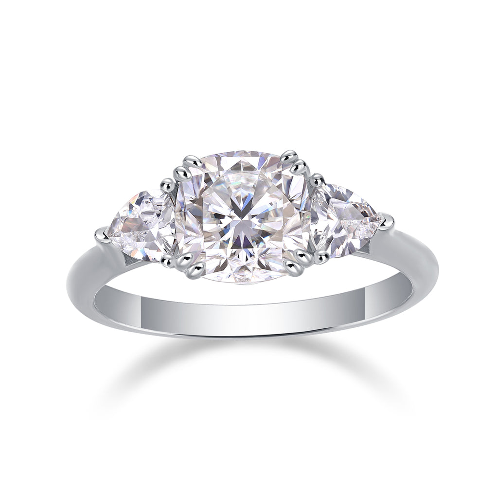 Cushion Cut Moissanite Wedding Ring - S925 Sterling Silver