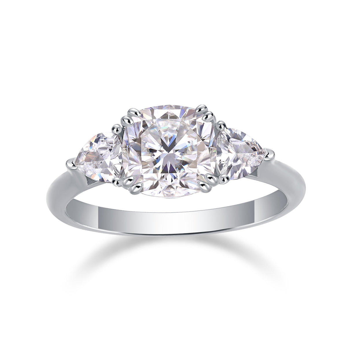 Cushion Cut Moissanite Wedding Ring - S925 Sterling Silver