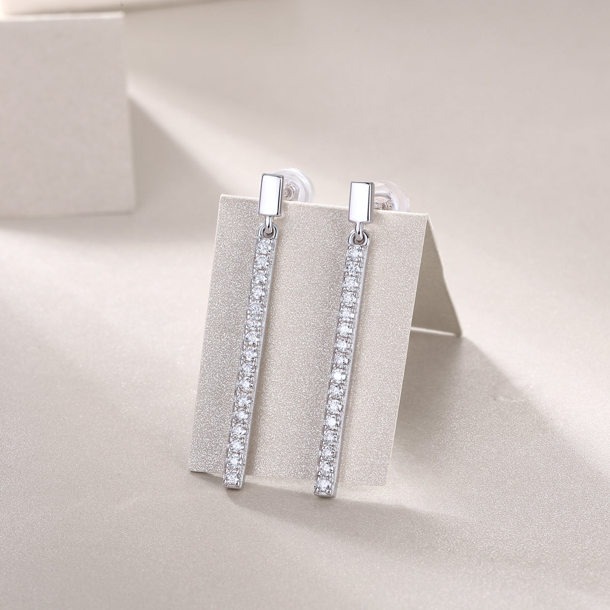 Dancing Moissanite Drop Earrings - 925 Sterling Silver