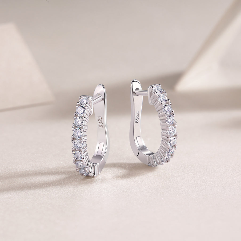 Moissanite Diamond Stud Earrings – S925 Sterling Silver