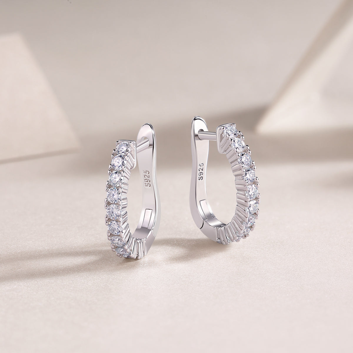 Moissanite Diamond Stud Earrings – S925 Sterling Silver