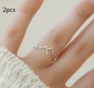 Mountain-Shaped Copper Creative Custom Ladies Ring