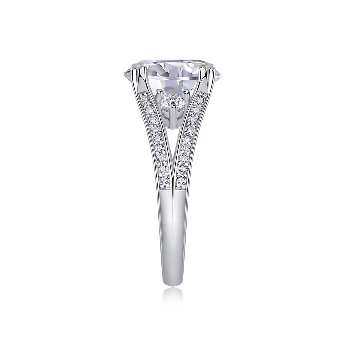Elegant Radiance Moissanite Ring – 5-Carat S925 Sterling Silver, Platinum-Plated