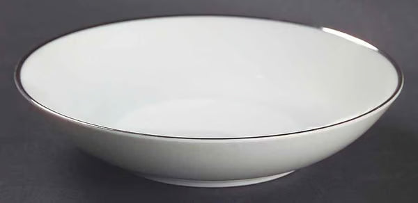 Noritake Colony Fruit/Dessert (Sauce) Bowl - Vintage White Porcelain Platinum Trim