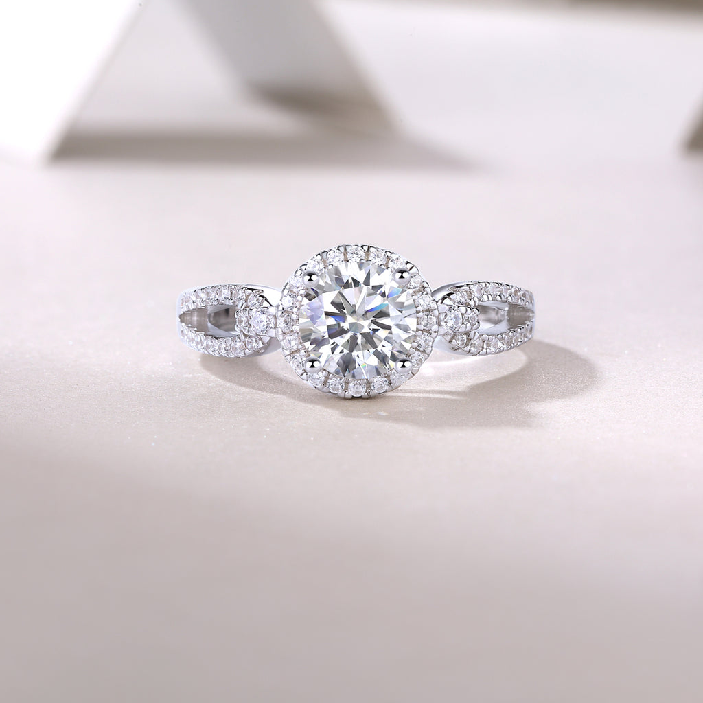 1 Carat Moissanite Ring - S925 Sterling Silver