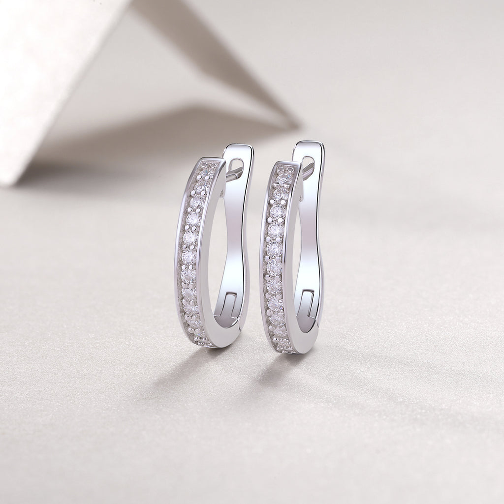 Moissanite Dew Drop Stud Earrings in S925 Sterling Silver