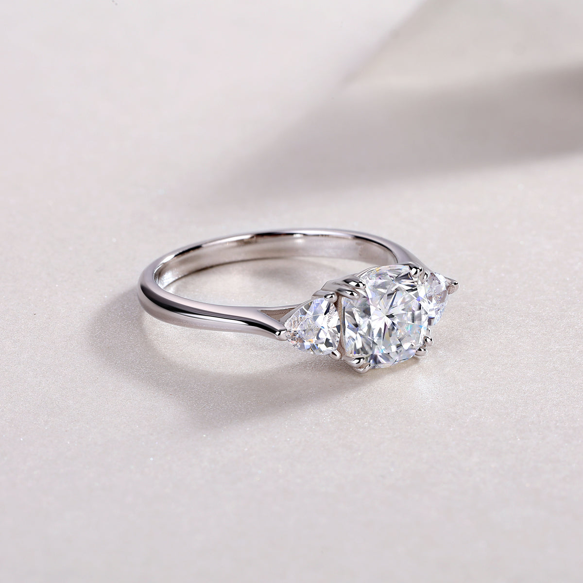 Cushion Cut Moissanite Wedding Ring - S925 Sterling Silver