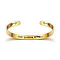 Keep Fucking Going Stainless-Steel Bangle