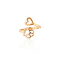 Cute Paw Print Open Ring - Gold or Silver