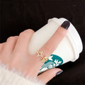 Stars - Zircon Inlay Copper Adjustable Ring