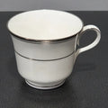 Noritake Fairbanks Footed Cup - Bone China with Platinum Trim