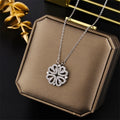 Unfolding Heart Titanium Steel Necklace - Silver or Rose Gold