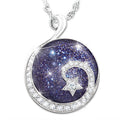 Starry Geometric Gem Pendant Necklace