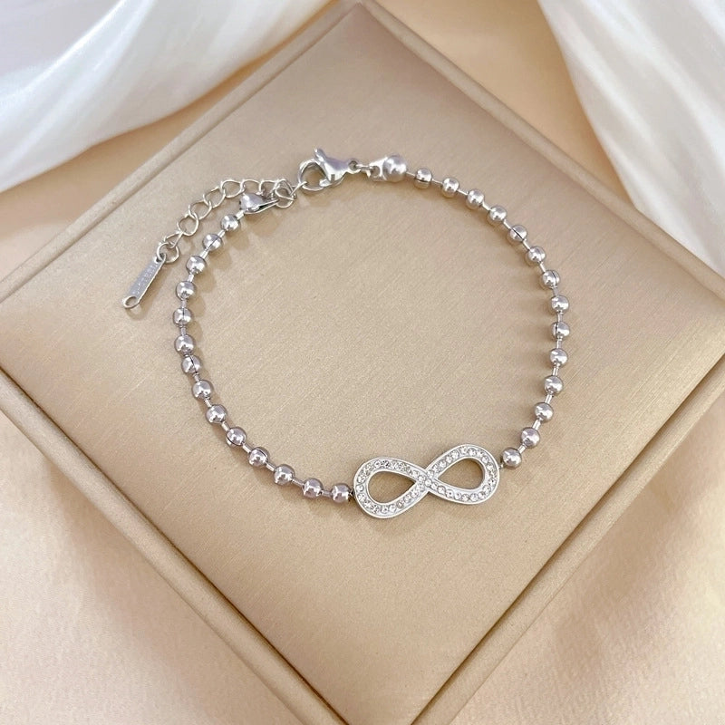 Infinity Titanium Steel Bracelet - Gold or Silver